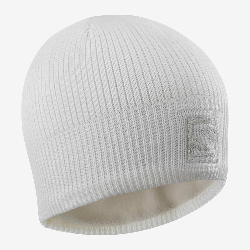 SALOMON LOGO Philippines - Men's Hats - White | 097182-GMR